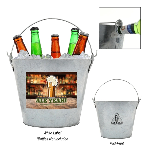 5 liter Bevy beverage bucket for serving bottles at a restaurant... from ASI 61125 Hit Promotional Products / Hit®