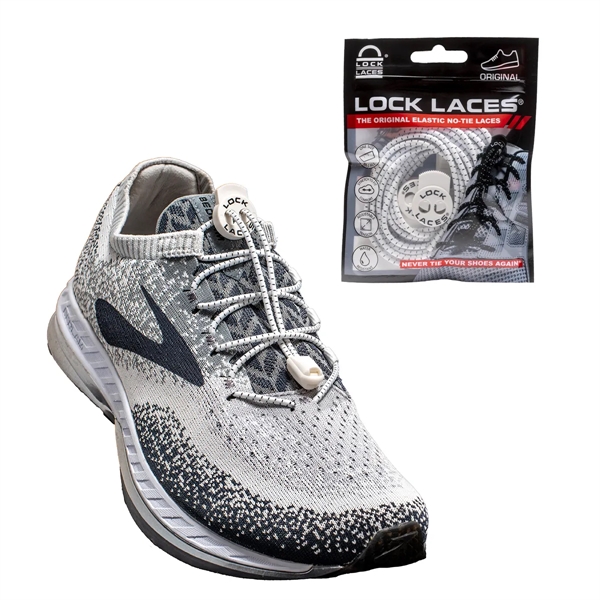 Pair of 48" elastic Lock Laces no-tie adjustable shoelaces with lock... from ASI 61125 Hit Promotional Products / Hit®
