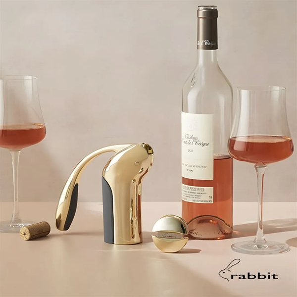 The Vertical Rabbit® Corkscrew will open your bottle of wine in... from ASI 84592 St Regis Group