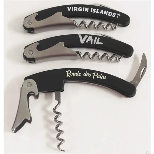 Hard plastic wine and bottle opener.... from ASI 40610 Perry Blackburne Inc / KEYTAGLINE