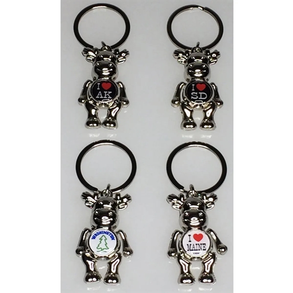 Moose Key Tag with Dangling Arms and Legs... from ASI 40610 Perry Blackburne Inc / KEYTAGLINE