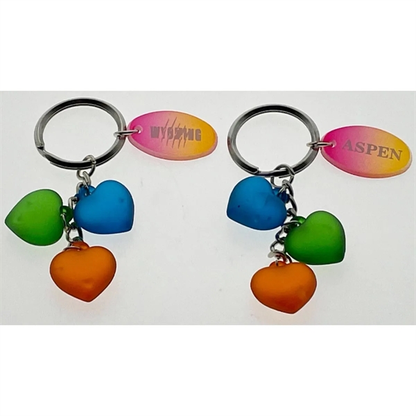 In each Acrylic Dangling Hearts Key Tag Each piece has a... from ASI 40610 Perry Blackburne Inc