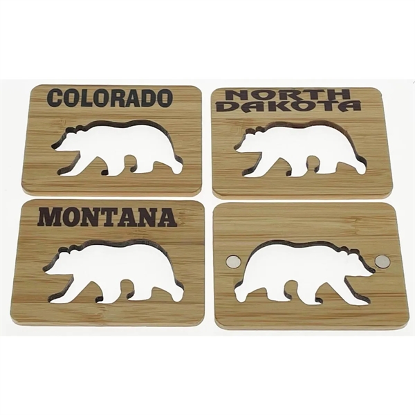 2 7/8" X 3 3/16" Bamboo Magnets comes in various shapes.... from ASI 40610 Perry Blackburne Inc