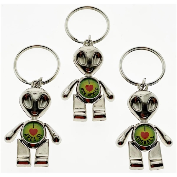 Zinc alloy and nickel plated Alien w/Dangling Arms and Legs Key... from ASI 40610 Perry Blackburne Inc / KEYTAGLINE