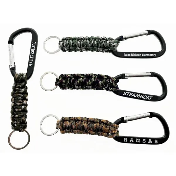 These Paracord Carabiner comes in assorted 4 patterns.... from ASI 40610 Perry Blackburne Inc