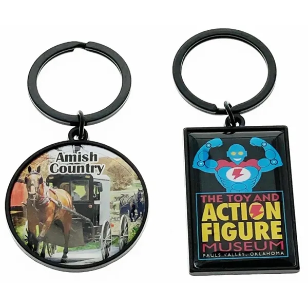 1.75" x 1 1/8" Elegant Line Black Circle and Rectangle Key... from ASI 40610 Perry Blackburne Inc