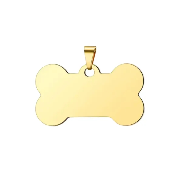 Bone style stainless steel pet tag plus laser engraving on 1... from ASI 37218 Athena Promo (tm)
