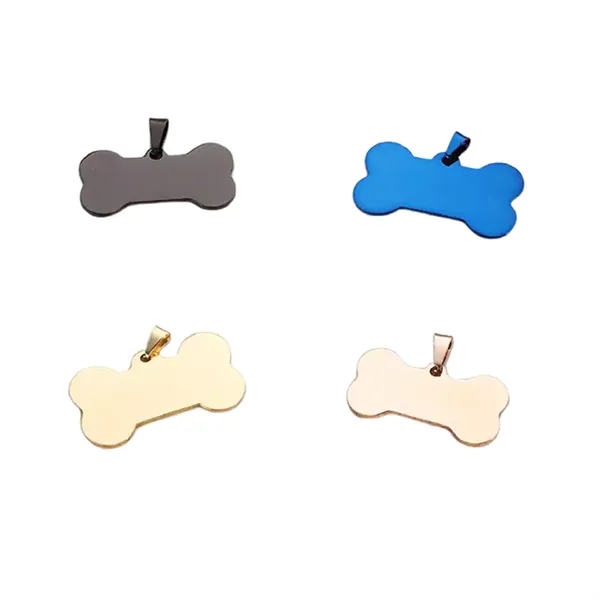 Bone style stainless steel pet tag plus laser engraving on 1... from ASI 37218 Athena Promo (tm)