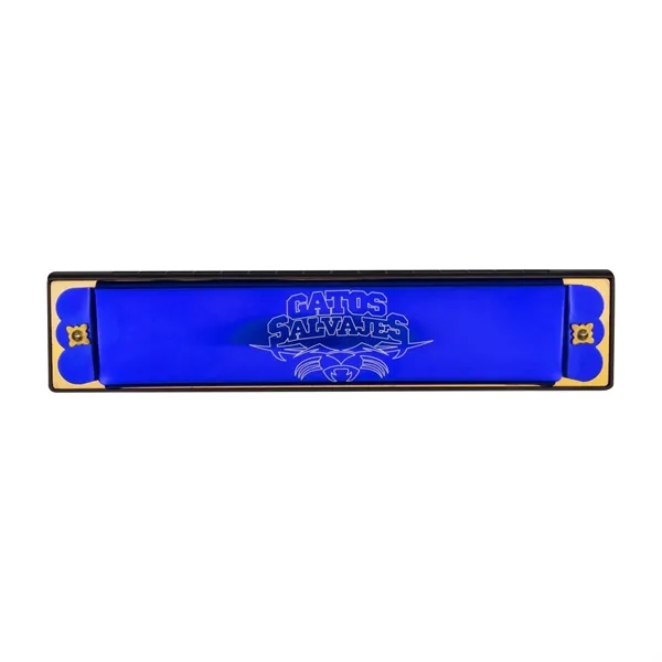 Blue harmonica made of metal.... from ASI 42016 Brighter Promotions Inc / Chemical Light™ Liquid Light