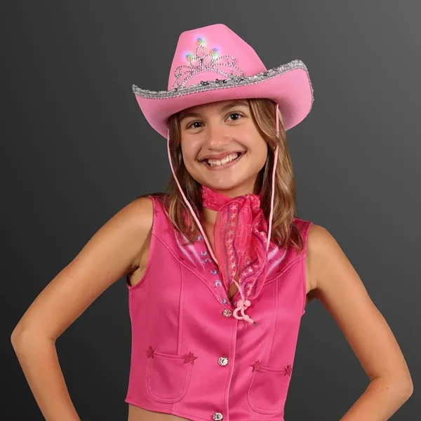 Stock light up country western pink cowgirl hat. Blank.... from ASI 34194 ALightPromos / Alight Promotional Products