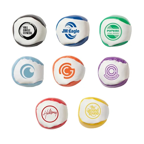 2" two-tone hacky sack, offered in two-tone colors.... from ASI 63549 Jornik Manufacturing Corp / Jornik