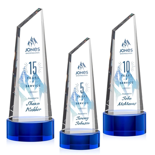 Stunning trapezoidal tower VividPrint™ award on base is anchored with a... from ASI 84592 St Regis Group / St Regis