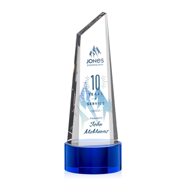 Stunning trapezoidal tower VividPrint™ award on base is anchored with a... from ASI 84592 St Regis Group / St Regis