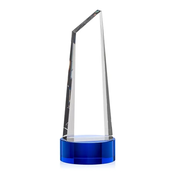 Stunning trapezoidal tower VividPrint™ award on base is anchored with a... from ASI 84592 St Regis Group / St Regis