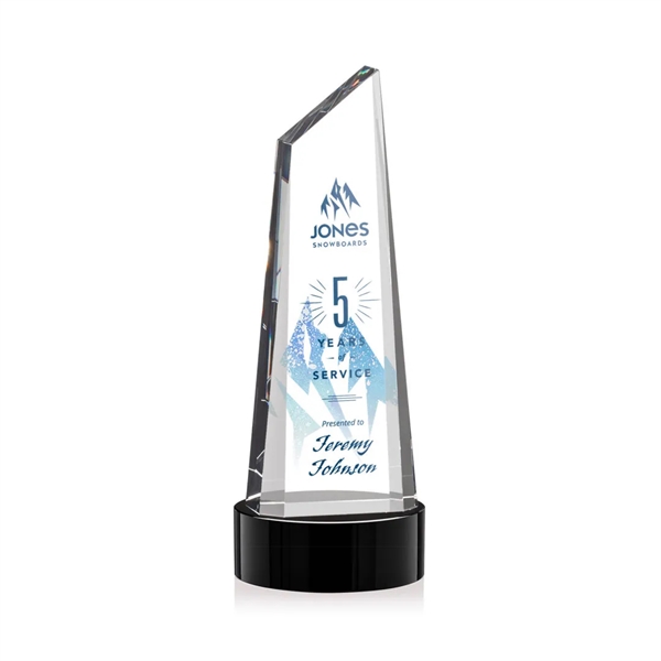 Stunning trapezoidal tower VividPrint™ award on base is anchored with a... from ASI 84592 St Regis Group / St Regis