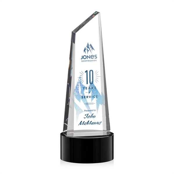 Stunning trapezoidal tower VividPrint™ award on base is anchored with a... from ASI 84592 St Regis Group / St Regis