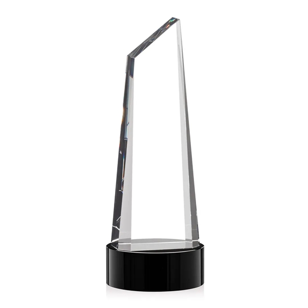 Stunning trapezoidal tower VividPrint™ award on base is anchored with a... from ASI 84592 St Regis Group / St Regis