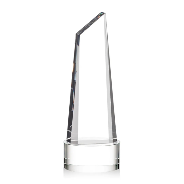 Stunning trapezoidal tower VividPrint™ award on base is anchored with a... from ASI 84592 St Regis Group / St Regis