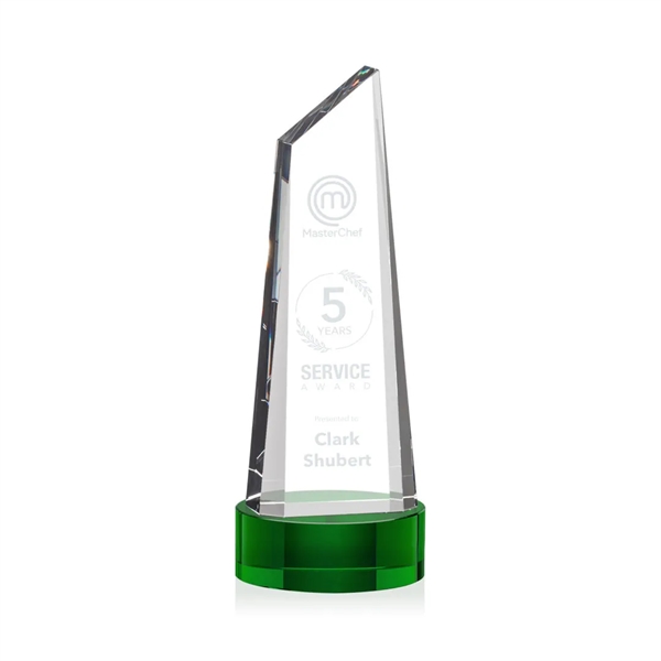 Stunning trapezoidal tower award is anchored with a thick optical crystal... from ASI 84592 St Regis Group / St Regis