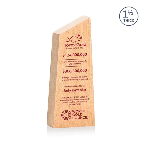 The **1.5" thick** thick freestanding wooden Nottinghill Award conveys a sense... from ASI 84592 St Regis Group / St Regis