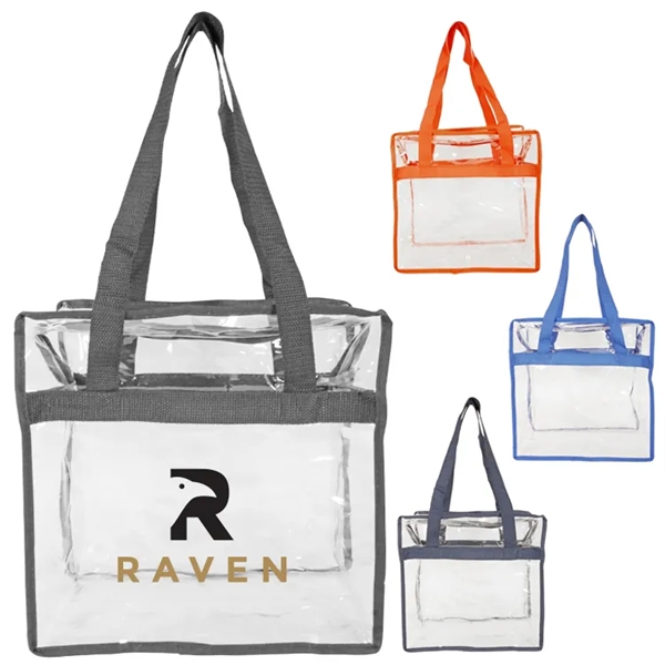 Newport Clear Zipper Tote: NFL & PGA compliant, spacious design, sturdy... from ASI 67557 LimeLight Ent / Limelight USA