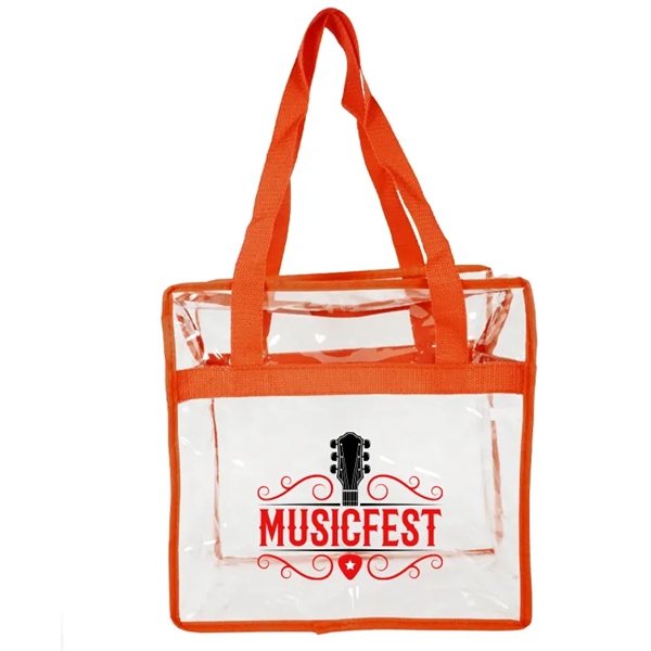 Newport Clear Zipper Tote: NFL & PGA compliant, spacious design, sturdy... from ASI 67557 LimeLight Ent / Limelight USA