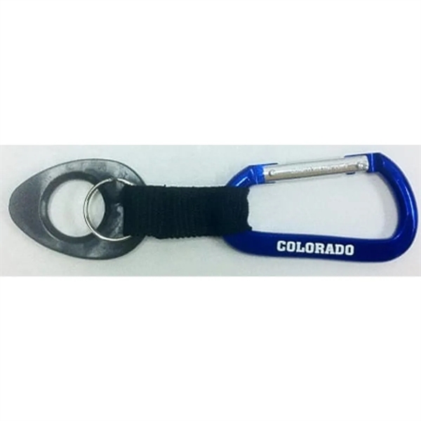 Bottle holder carabiner with key tag.... from ASI 40610 Perry Blackburne Inc / KEYTAGLINE