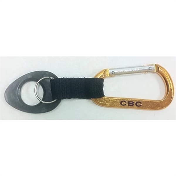 Bottle holder carabiner with key tag.... from ASI 40610 Perry Blackburne Inc / KEYTAGLINE