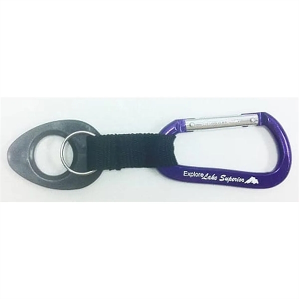 Bottle holder carabiner with key tag.... from ASI 40610 Perry Blackburne Inc / KEYTAGLINE