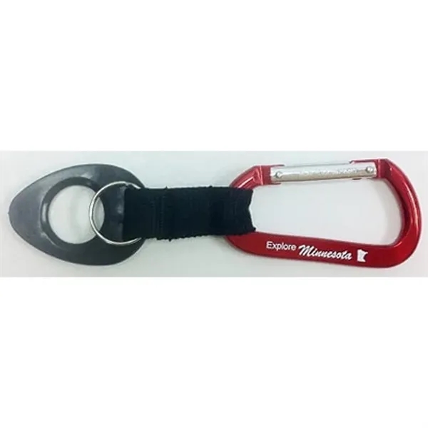 Bottle holder carabiner with key tag.... from ASI 40610 Perry Blackburne Inc / KEYTAGLINE