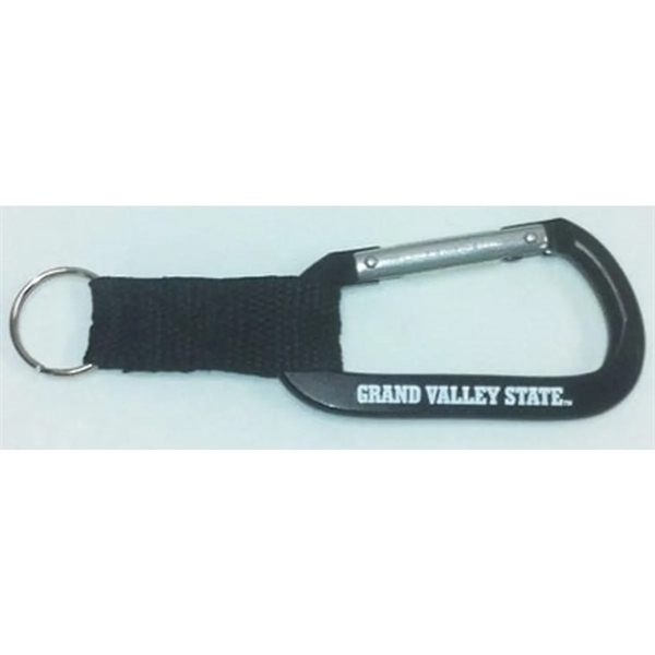 Carabiner with black web strap and key ring.... from ASI 40610 Perry Blackburne Inc / KEYTAGLINE