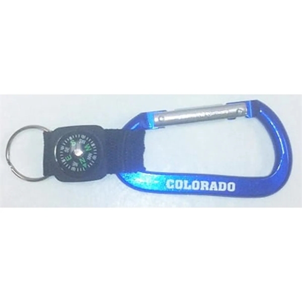 3 1/8" Carabiner with compass strap.... from ASI 40610 Perry Blackburne Inc / KEYTAGLINE