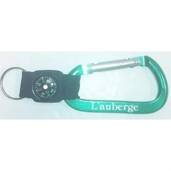 3 1/8" Carabiner with compass strap.... from ASI 40610 Perry Blackburne Inc / KEYTAGLINE