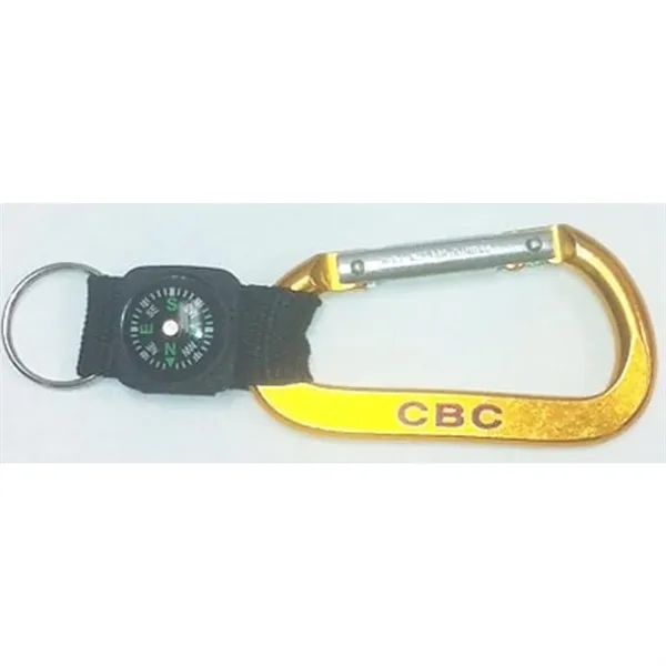 3 1/8" Carabiner with compass strap.... from ASI 40610 Perry Blackburne Inc / KEYTAGLINE