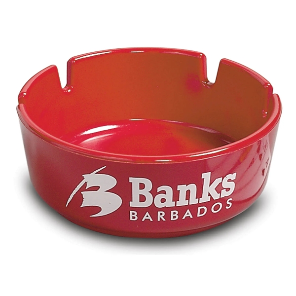 Red high-heat and stain-resistant ashtray ideal for pool and patio use.... from ASI 38980 Bay State Specialty Co