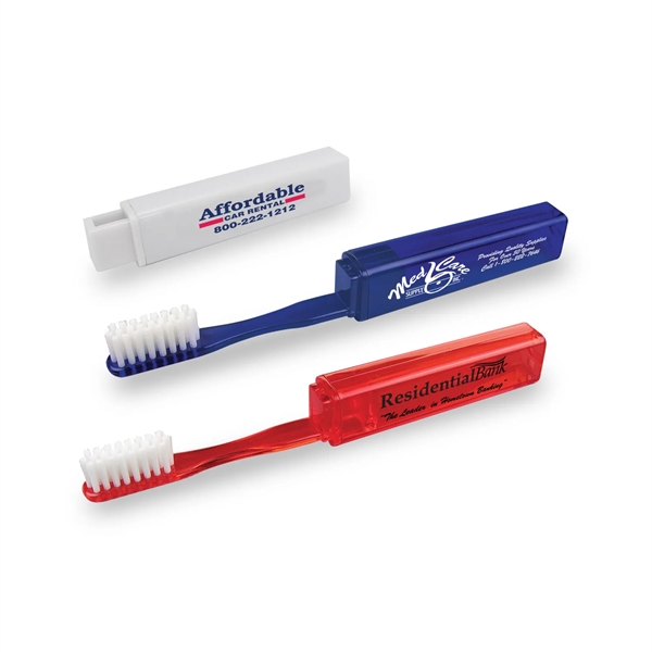The traveler's toothbrush is compact for travel and full-size for use.... from ASI 38980 Bay State Specialty Co