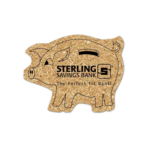 Jumbo piggy bank shape cork coaster.... from ASI 35730 Americanna Co