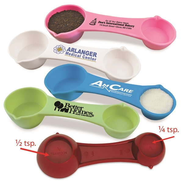 The multi-use measuring spoon offers modern colors and design.... from ASI 38980 Bay State Specialty Co