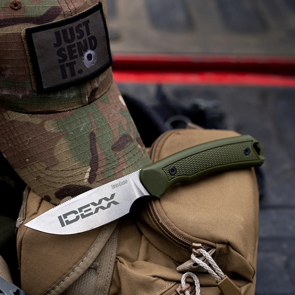 Kershaw Pocket Knife with fixed blade hunting knife for skinning; full-tang... from ASI 46170 Compass Industries Inc