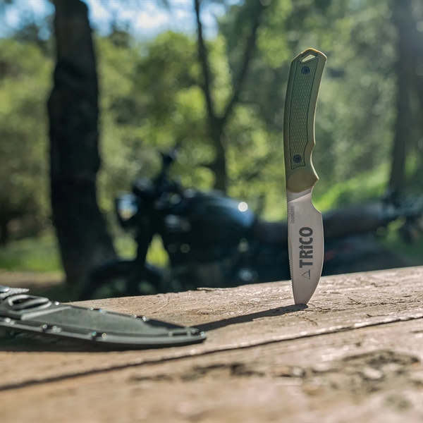 Kershaw Pocket Knife with fixed blade hunting knife for skinning; full-tang... from ASI 46170 Compass Industries Inc