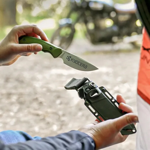 Kershaw Pocket Knife with fixed blade hunting knife for skinning; full-tang... from ASI 46170 Compass Industries Inc