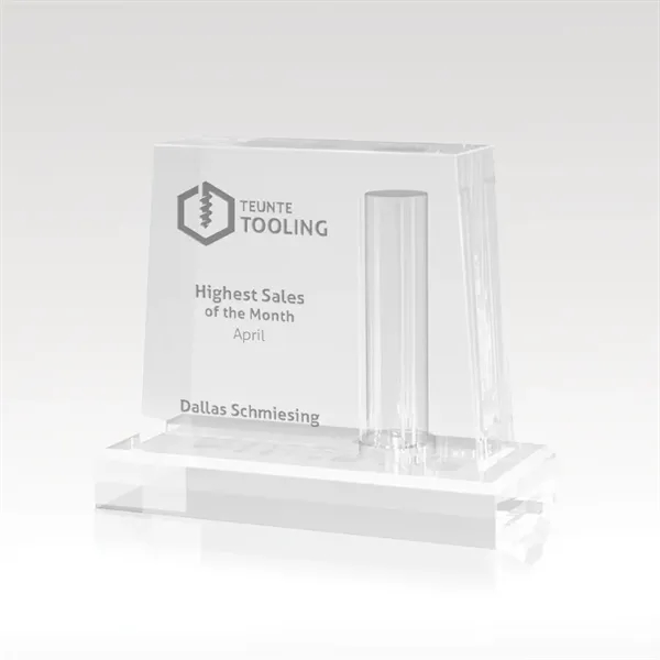 This crystal award showcases company products, industry, and brand while honoring... from ASI 93986 Visions/Awardcraft