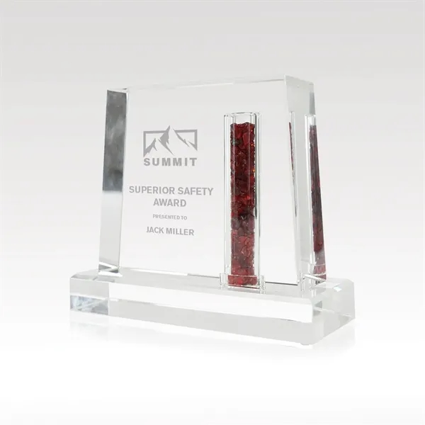 This crystal award showcases company products, industry, and brand while honoring... from ASI 93986 Visions/Awardcraft