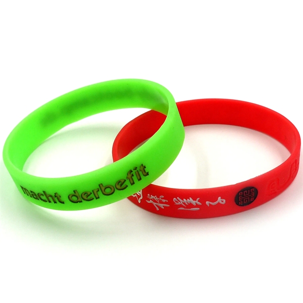Available in a variety of colors and sizes, these silicone bracelets... from ASI 61966 HPG / BCG Creations HPG Gold