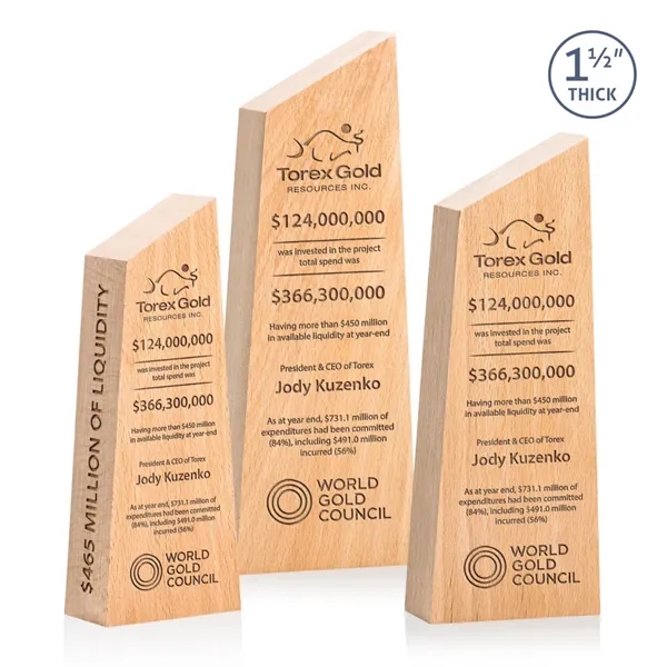 The **1.5" thick** freestanding beechwood Nottinghill Award conveys a sense of... from ASI 84592 St Regis Group / St Regis