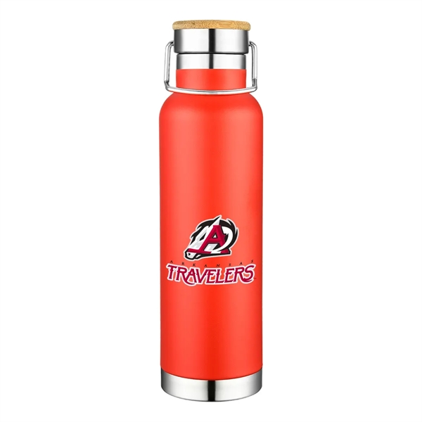 22 oz Wood Lid Stainless Steel Water Bottle... from ASI 31517 Admart Products