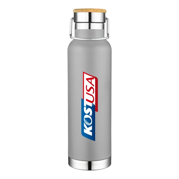 22 oz Wood Lid Stainless Steel Water Bottle... from ASI 31517 Admart Products