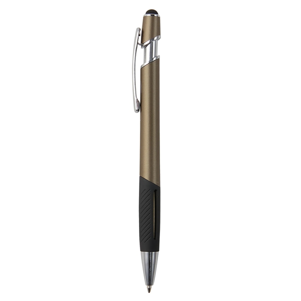 Plunger action pen with stylus tip on top, high-quality ink, comfort... from ASI 52840 Evans Manufacturing