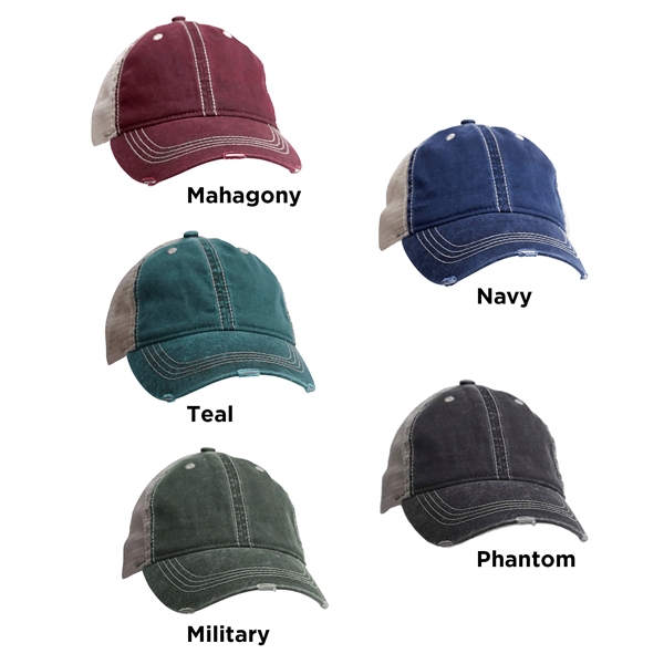 Unstructured, 6-Panel, Pigment-Dyed, Twill Cap. Mesh Back. Plastic Snap Closure.... from ASI 44900 NC Custom (CI/Lanco) / ACE USA