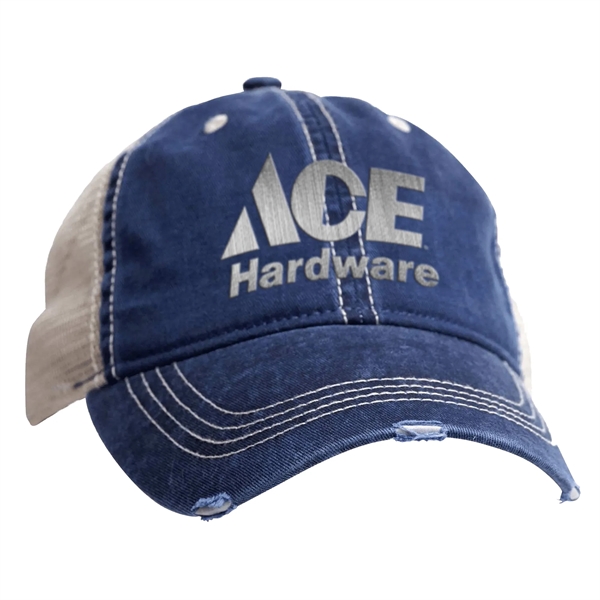 Unstructured, 6-Panel, Pigment-Dyed, Twill Cap. Mesh Back. Plastic Snap Closure.... from ASI 44900 NC Custom (CI/Lanco) / ACE USA